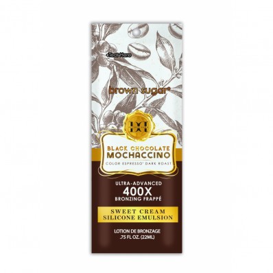 BROWN SUGAR Double Dark Black Chocolate Mochaccino - 400X Bronzers - 10 x 22ml